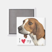 Ik hou van mijn Treeing Walker Magneet (Voorkant / Achterkant)