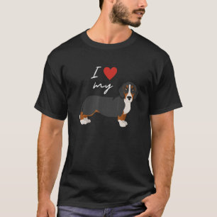Ik hou van mijn Tri Colored Drever Hondenliefhebbe T-shirt