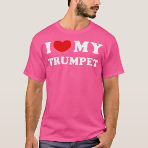 Ik hou van mijn trompet, ik hartje mijn trompet t-shirt