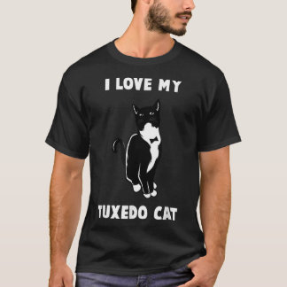 Ik hou van mijn Tuedo Cat T Cat Lover T T-shirt
