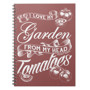 Ik hou van mijn tuin (Witte tekst) Notitieboek