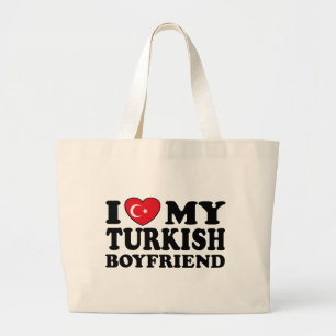 Ik hou van mijn Turkse vriend Grote Tote Bag