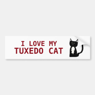 Ik hou van mijn Tuxedo Cat Bumpersticker