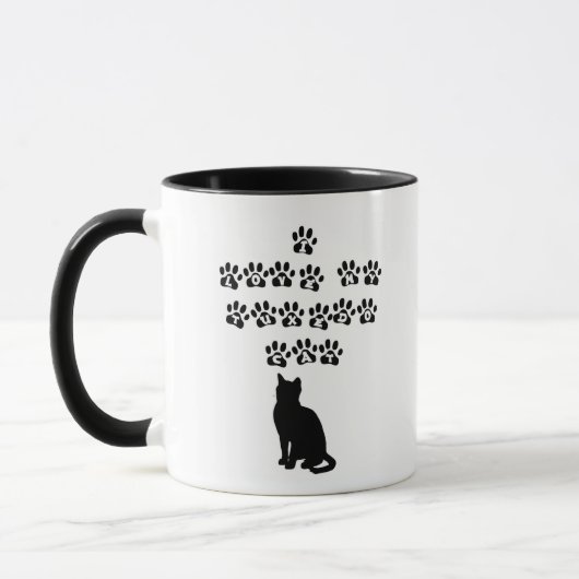 Ik hou van mijn Tuxedo Kat—Zwarte tekst Mok (Links)