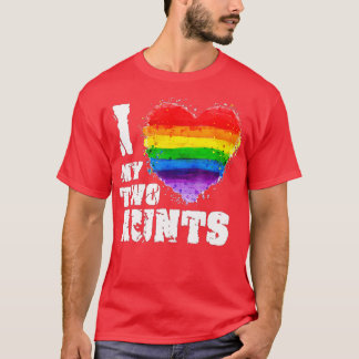 Ik hou van mijn twee Aunts Gay LGB Gift T-shirt
