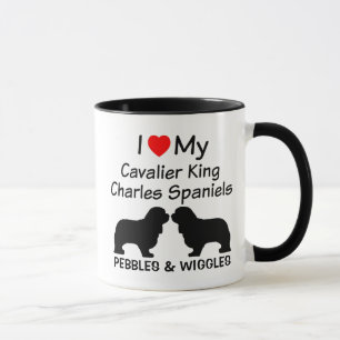 Ik hou van mijn twee Cavalier King Charles Spaniel Mok