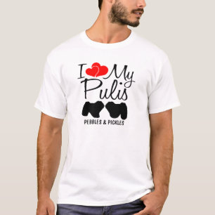 Ik hou van mijn twee Puli honden T-shirt