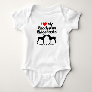 Ik hou van mijn twee Rhodesian Ridgeback honden Romper