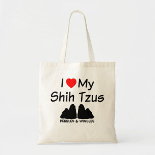 Ik hou van mijn twee Shih Tzu honden Tote Bag