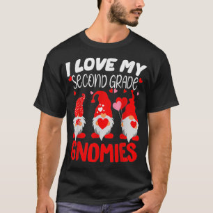 Ik hou van mijn tweede graad Gnomies Funny Valenti T-shirt