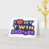 Ik hou van mijn tweelingbroer kaart (Gele Bloem)