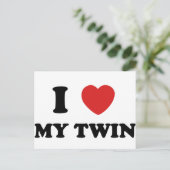 Ik hou van mijn twein briefkaart (Staand voorkant)