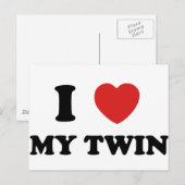 Ik hou van mijn twein briefkaart (Voorkant / Achterkant)