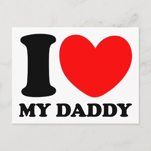 Ik hou van mijn vader briefkaart (Voorkant)