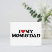 IK HOU VAN MIJN VADER EN MOEDER BRIEFKAART (Staand voorkant)