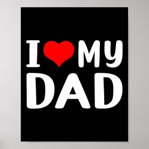 Ik hou van mijn vader Grappige vader & #; een dag Poster