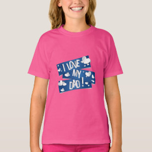 Ik hou van mijn vader Hart Grafisch T-shirt