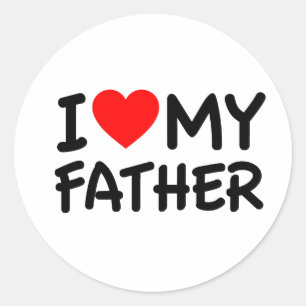 Ik hou van mijn vader ronde sticker