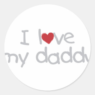 Ik hou van mijn vader ronde sticker