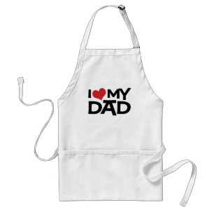 Ik hou van mijn vader Vaderdag BBQ Apron Standaard Schort