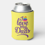 Ik hou van mijn vaders - LGBTQ Vaderdag Pride Blikjeskoeler (Blikje Achterkant)