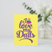 Ik hou van mijn vaders - LGBTQ Vaderdag Pride Briefkaart (Staand voorkant)