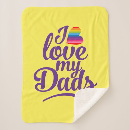 Ik hou van mijn vaders - LGBTQ Vaderdag Pride Sherpa Deken (Voorkant)