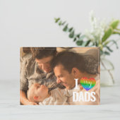 Ik hou van mijn vaders | Rainbow Heart Fathers Day (Staand voorkant)