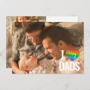 Ik hou van mijn vaders   Rainbow Heart Fathers Day