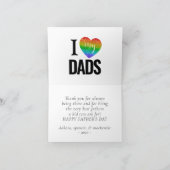 Ik hou van mijn vaders | Rainbow Heart Pride Vader Kaart (Binnen)