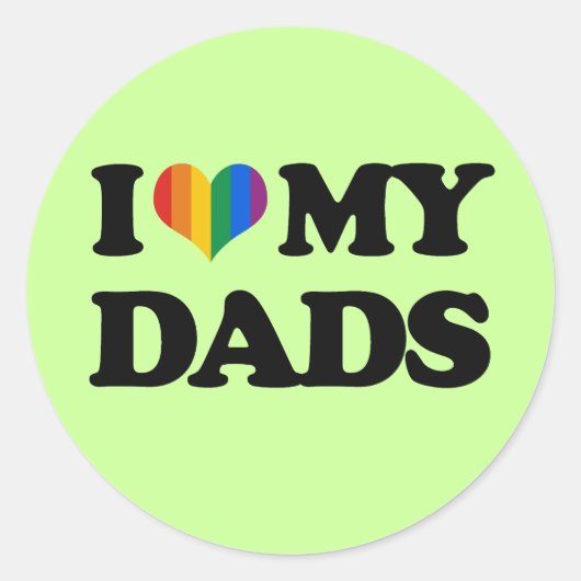 Ik hou van mijn vaders ronde sticker (Voorkant)