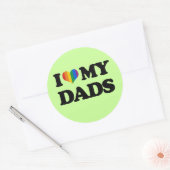 Ik hou van mijn vaders ronde sticker (Envelop)