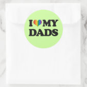 Ik hou van mijn vaders ronde sticker (Tas)