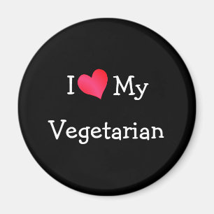 Ik hou van mijn vegetariër magneet