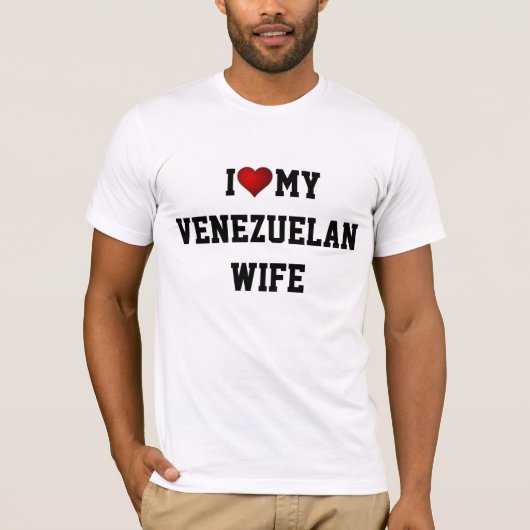 Ik hou van mijn Venezolaanse vrouw T-shirt (Voorkant)