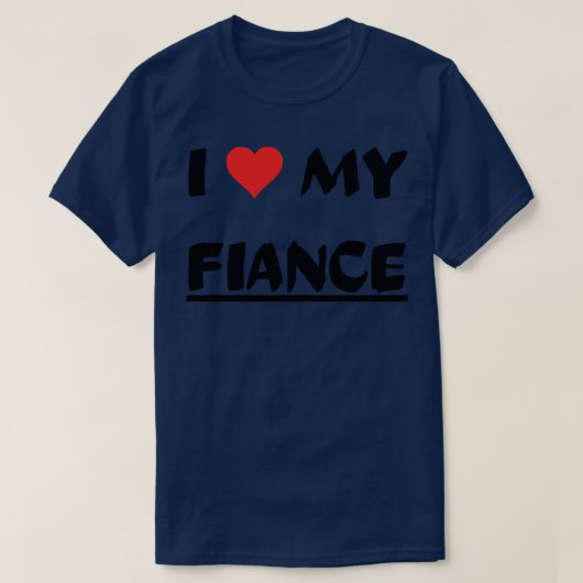 IK HOU VAN MIJN VERLOOFDE T-SHIRT (Design voorkant)