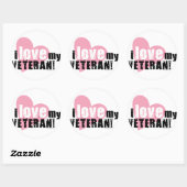 Ik hou van mijn Veteraan! Ronde Sticker (Vel)