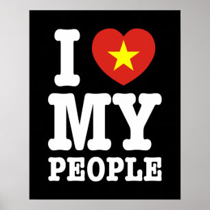Ik hou van mijn Viet mensen Poster