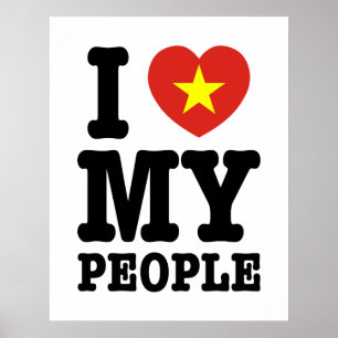 Ik hou van mijn Vietnamese volk Poster