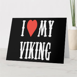 Ik hou van mijn Viking kleding Valentijnsdag cadea Kaart