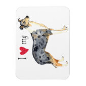 Ik hou van mijn Vloeiende Collie Magneet (Verticaal)