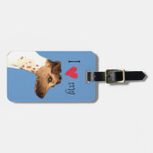 Ik hou van mijn Vloeiende Fox Terrier Bagagelabel (Voorkant horizontaal)