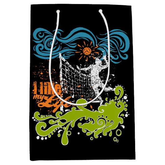 Ik hou van mijn volleybalcadeautas medium cadeauzakje (Voorkant)