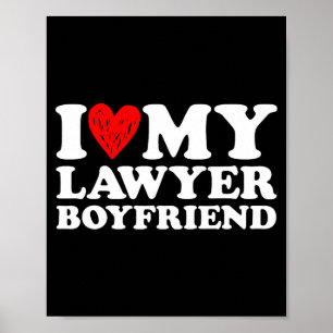 Ik hou van mijn vriend advocaat bf Valentijnsdag v Poster