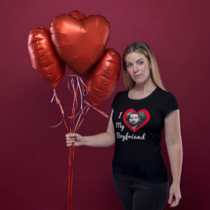 Ik hou van mijn vriend Bae Aangepaste foto T-shirt