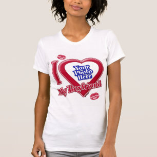 Ik hou van mijn vriend Foto Red Heart Lips T-shirt