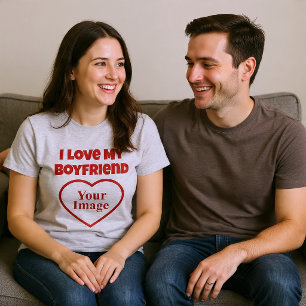 Ik hou van mijn vriend foto t-shirt