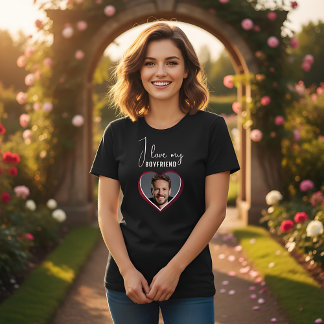 Ik hou van mijn vriend Hart Foto Vrouwen T-shirt