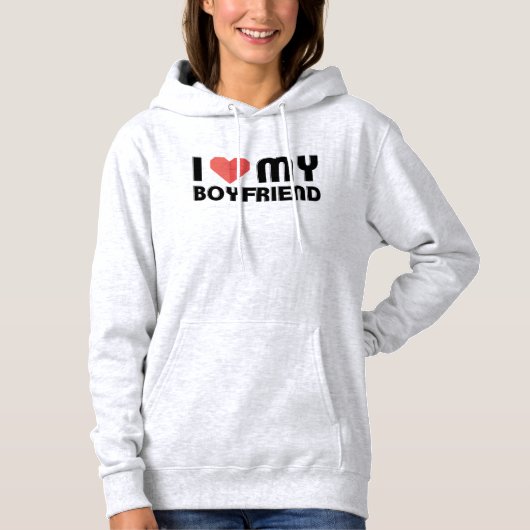 Ik hou van mijn vriend hoodie (Voorkant)