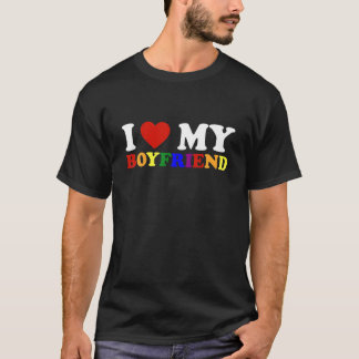 Ik hou van mijn vriend LGBT Gay Boyvriend Cute LGB T-shirt